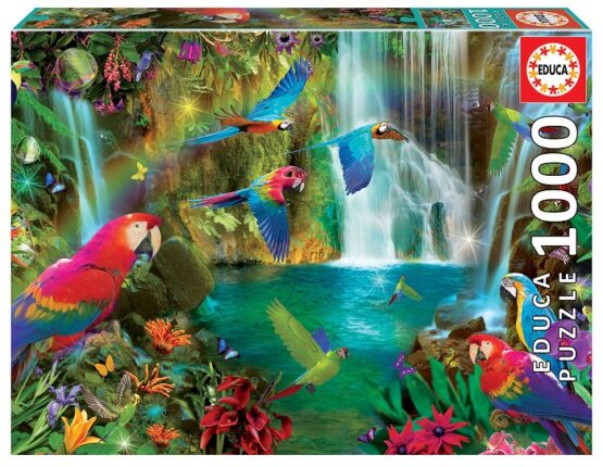 1000PCS. PUZZLE LOROS TROPICALES