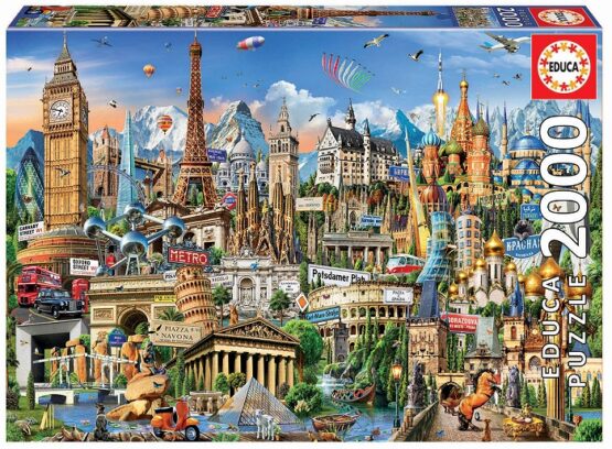 2000PCS. PUZZLE EUROPE LANDMARKS