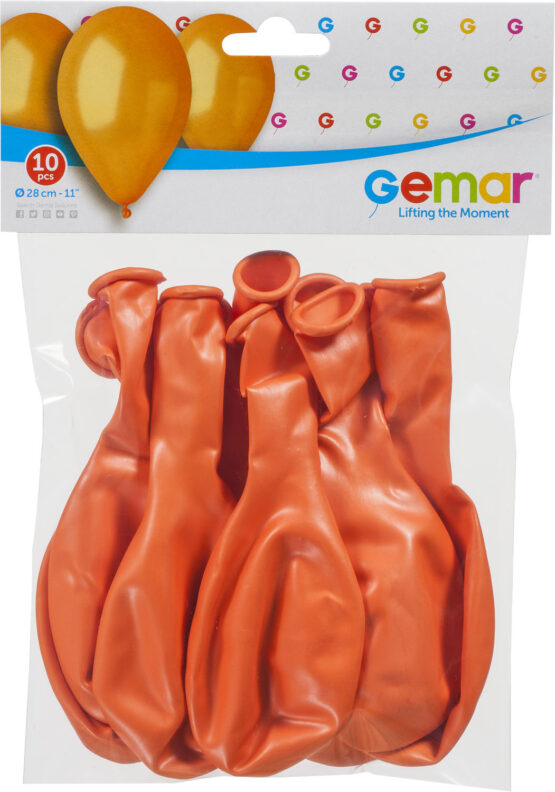 10 BALLOONS G110 METALLIC ORANGE #031