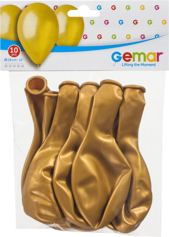 10 BALLOONS G110 METALLIC GOLD #039