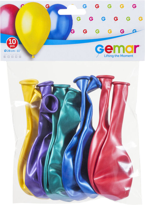 10 BALLOONS G110 METALLIC ASSORTED