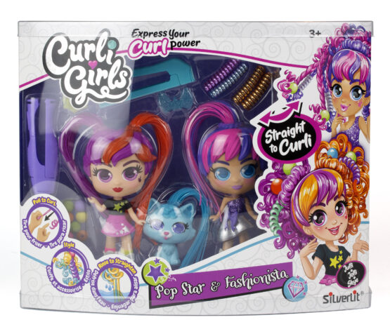 CURLIGIRLS DOLL AND PETS TWIN SET